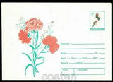 1991 Pigeon,Dove,Taube,Carnation flowers,Romania,cover