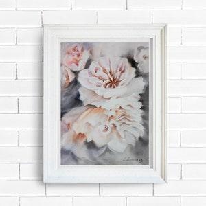 Roses Original watercolor painting White Roses 12"x16" original watercolor painting Floral painting  Painting roses, Roses wall art