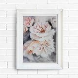Roses Original watercolor painting White Roses 12