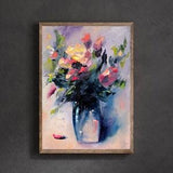 Peony painting Flowers painting original Abstract flowers Impasto flowers