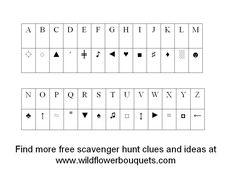 Katrena's Scavenger Hunt #4 With Alphabet Code Clues Flower Delivery