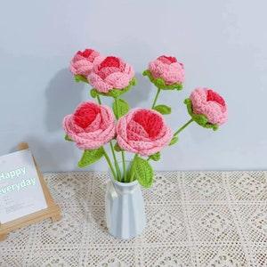 Handmade Rose, Crochet Rose, Crochet Flowers, Crochet Flower Bouquet, Eternal Flower, Forever Flowers, Christmas Gift, Set of 3