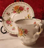 QUEEN'S Special Flowers, CARNATIONS- ROSINA CHINA-Tea Cup & Saucer Set
