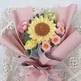Crochet flower bouquet,gift for her,anniversary gift,birthday gift,Gift for mom,gift for girlfriend/friend/parents,Crochet bouquet rose