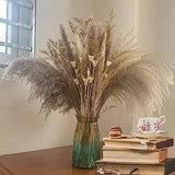 100pcs Dried Pampas Grass Decor Bouquet Dried Flowers for Vase Filler Boho