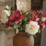 2 Heads Chinese Herbaceous Peony  Real Touch Faux Silk Artificial Peony  Flowers Fake Silk Peony  Home Decor Centerpiece Wedding Bouquets