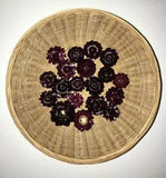 A pack of Assorted Shades of  Deep Purple Strawflowers (dried) for use crafting