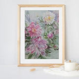 Original watercolor painting Pink Peonies 11
