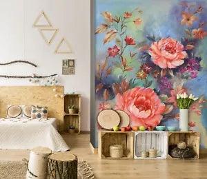 3D Pink Peony Flowers 5714 Wall Paper Wall Print Decal Deco Wall Mural CA Romy