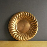 Round Copper Swirl Serving Tray - Hammercraft 4452 - Vintage Plant or Serving Tray