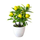 Lemon Artificial Lily Flower Potted Plant In Pot Outdoor Home Garden Decor UK