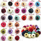 10/20P Artificial Silk Flower Heads Bulk Fake Rose Camellia Peony DIY Craft