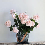 29.5" Soft Blush Pink Real Touch Roses, Luxry Realistic Fake Rose Stems, DIY Florals | Wedding/Home/Kitchen Decoration | Gifts, DIY Bouquets