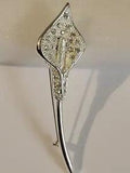 Calla Lily Flower Silvertone Pin by Napier