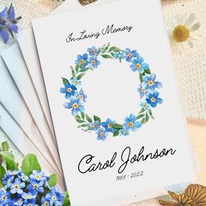 Forget Me Not Personalized Seed Packages With 300+ Seeds  Memorial Funeral In Loving Memory