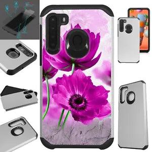 Fusion Case For Samsung Phone Cover+SCREEN PROTECTOR/ PEONY FLOWER PINK