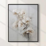 White Orchids Floral Wall Art Flower Art Print Still Life Orchid Painting Botanical Wall Art Home Decor Gift For Living Room / Bedroom ? 702