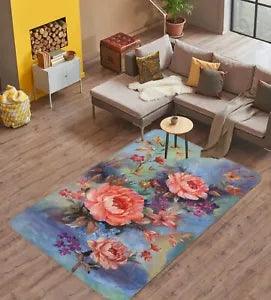 3D Red Peony Flower NBC2226 Game Rug Mat Elegant Photo Carpet Mat Fay 2023