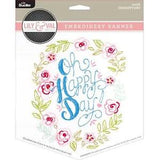 New ListingNew - Retail $10 - Bucilla Lily & Val Oh Happy Day Stamped Embroidery Banner