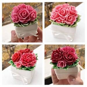 3d Floral basket pot roses and mix flowers  resin  soap making mold candle mould silicone melt and pour craft supplies lace pattern designer