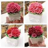 3d Floral basket pot roses and mix flowers  resin  soap making mold candle mould silicone melt and pour craft supplies lace pattern designer