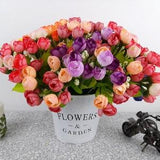 Rose Bouquet  Set of 5 Silk Rose Bouquet Birthday Gift Xmas Gift Valentine's Day Gift Home Decor Office Decor Hotel Decor