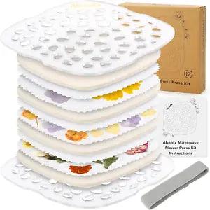 Aboofx 3 Layers Microwave Flower Press Kit, Quick Flower Press Kit for Adults in