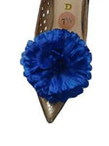 Blue Color Carnation Flower Shoe Clips, Shoe Accessories, 2pcs
