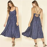 Outerknown La Luna Cami Dress Night Carnation Blue NEW Size Small