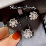 2.5CT Snowflake Shaped Snowflake Shaped Earring Studs, Lab Created Diamond / Moissanite Diamond Earrings Sunflower, Round Brilliance Cut