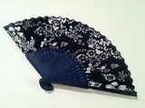 Small Cotton Fabric Hand Folding Fan with Floral Print in Roses, Mum Flowers etc