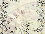 6799021: JAPANESE KIMONO / ANTIQUE KIMONO / FLOWER WITH BRIDGE & PEONY