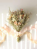 Pink Dream Peach Dried Flowers Bouquet / Preserved Daisy Rose Flowers Bouquet / Wedding Bridal Bouquet / Preserved Silver Grey Herbs Natural - Etsy New Zealand Flower Delivery