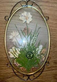 Vtg."Lasting Impressions"Stained Glass Floral Handpainting-  USA