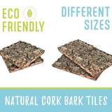Natural Cork Bark Tiles, Wall Tiles panel, Soundproofing board, Virgin Cork Panel for Air Plants, Vivarium and Terrarium Decor ? MA020
