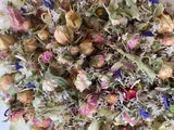 Dried Flowers mixed tiny pink asst. loose petals 2 cups crafting Blue Natural