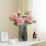 3 Heads Peony Bouquet??Huge Peony with Bud Stem?? High Quality Artificial Flower ??Centerpieces decor??home decoration, wedding decoration??