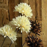 Handmade Dry Magnolia Flowers Party Decoration Artificial Flower With Iron Stems