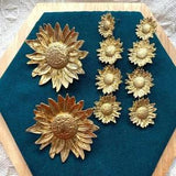 Sunflower Earrings, Sun Earrings, Stud or Drop Style Sunflower Earrings, Boho Earrings, Summer Earrings, Earrings for Women, Gold or Silver