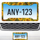 Sunflower License Plate Frame Floral, Cute License Plate Frames for Women, Boho Cottagecore Car Plate Frame, Aesthetic Car Decor, Car Gift