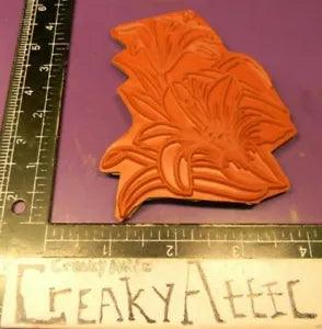 LILY VINE FLOWERS BUDS BRANCH STEM 1 CLING RUBBER STAMP CREAKYATTIC