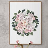 Pink White Greenery Rose Bouquet | Home Decor, Wall Painting, Watercolor Art, Watercolour Painting, Wall Hanging, Printable Art, Floral Art