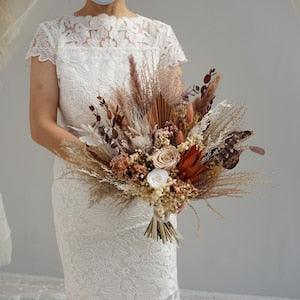 Bridal bouquet - Autumn | Wedding bouquet | Boho wedding | Rose Dried flower bouquet