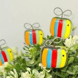Plant Pot Stakes, Fused Glass Bee, Window Sill, Flower Beds, Garden Decor, Window Box and Garden Decoration, Gardeners, Outdoor Decor