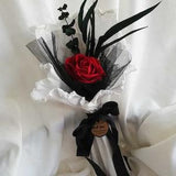 Red artificial rose bouquet, Valentine's day gift, flower bouquet,rose bouquet,gift,red rose,permanent gift, immortal flower,eucalyptus
