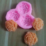 Cake Mould Sugarcraft Fondant Chocolate Mold 3D Flower Decoration Peony Silicone