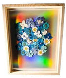 Blue Pressed Flower Art