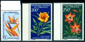 1967 Bird of paradise flower Strelitzia,thevetia,Christmas Lily,Cameroon,515,MNH
