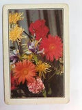 Gerbera Daisy Carnation Flowers Blossom Vintage Photo Pattern Swap Playing Card