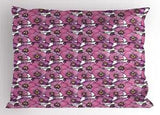 Watercolor Flowers Pillow Sham Decorative Pillowcase 3 Sizes for Bedroom Decor